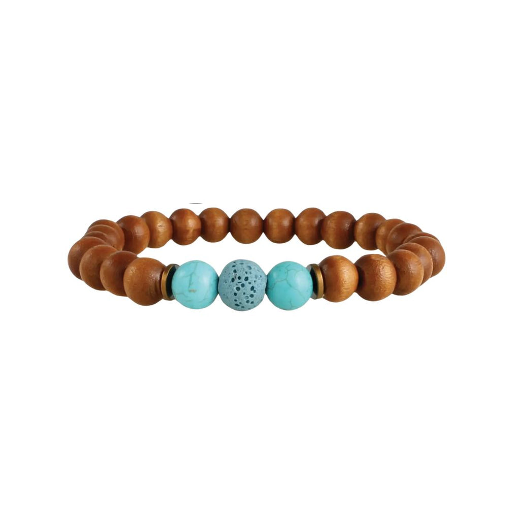 Aqua Lava Bead Bracelet Image